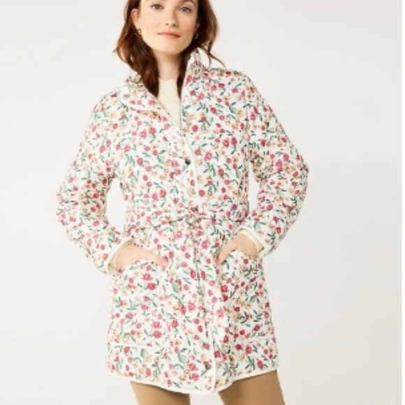 Draper James Jackets & Blazers - Draper James Women’s RSV Quilted Floral Tie Waist Jacket Plus Size XXL